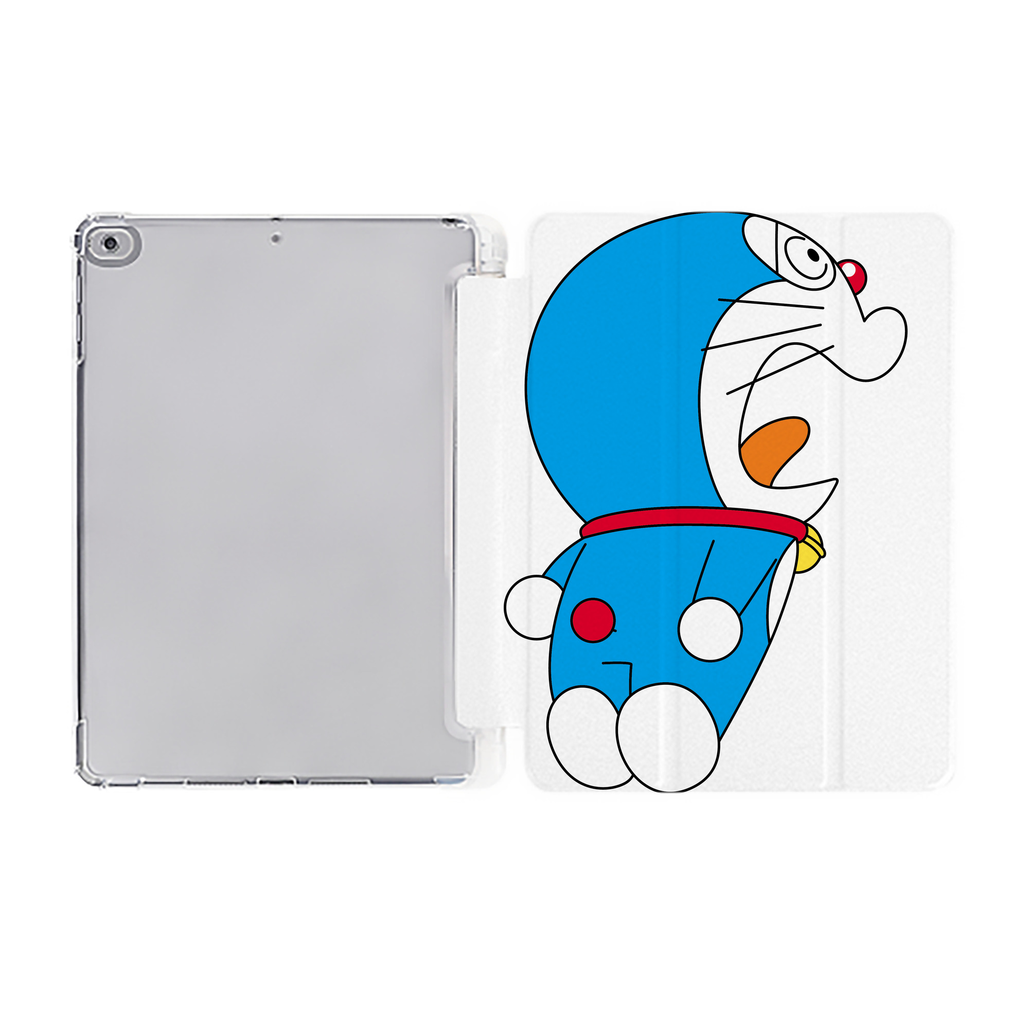 （画像用） ドラえもん Doraemon IPad ケース ペン収納付き 三つ折りスタンド PUレザー×シリコン 対応機種9.5/10.5/10.9インチ